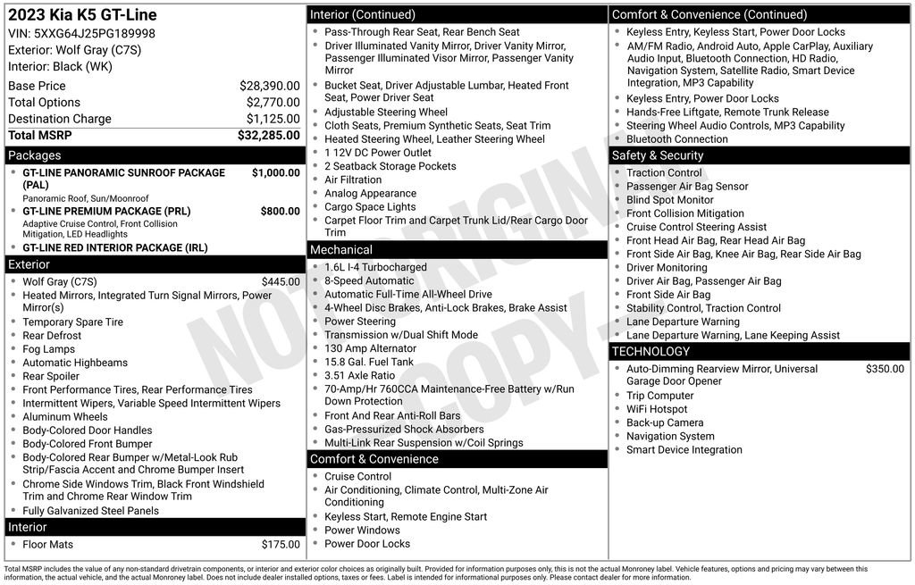 Used 2023 Kia K5 GT-Line image 15