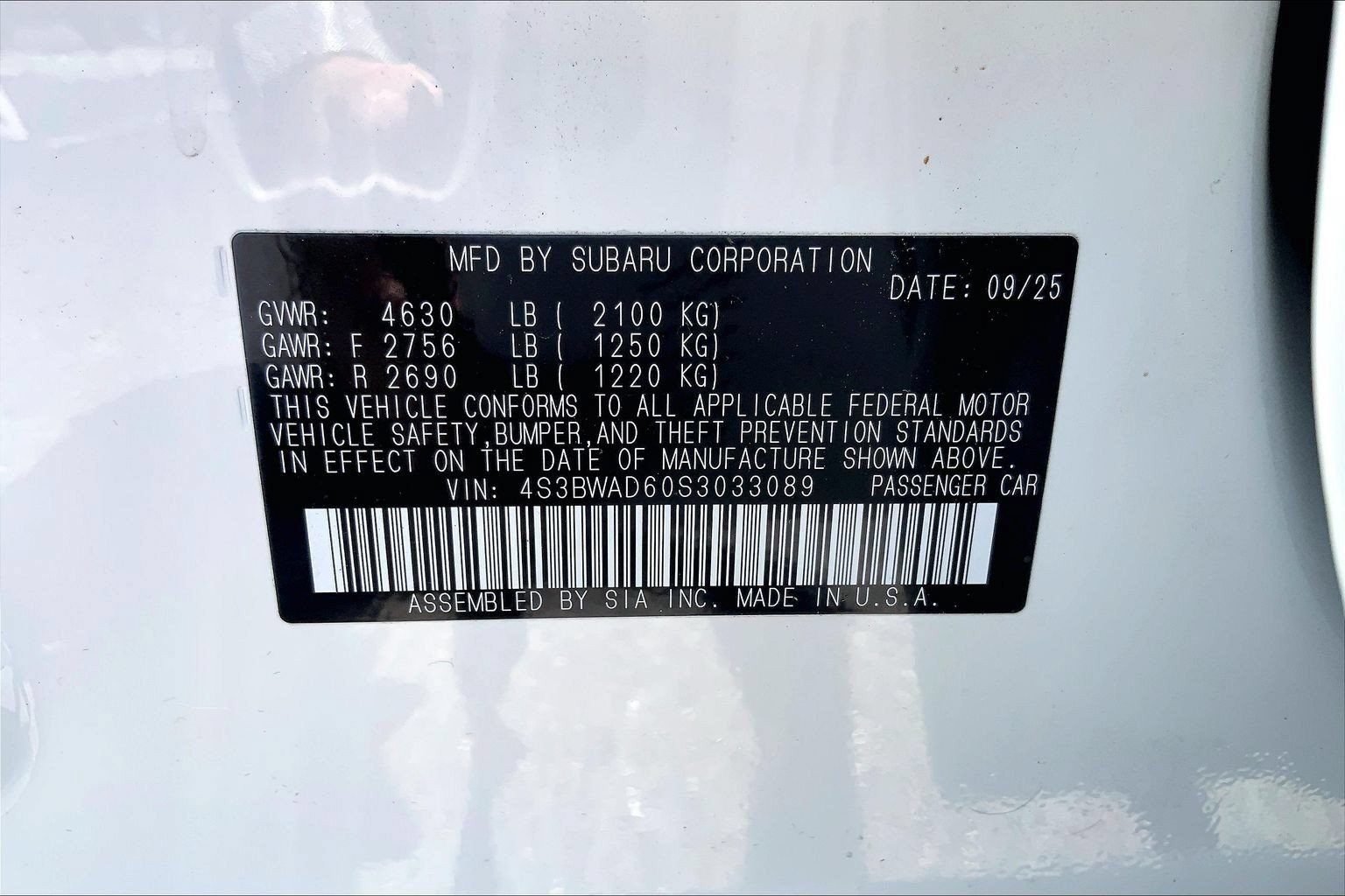 Certified 2025 Subaru Legacy Premium AWD/4WD image 33