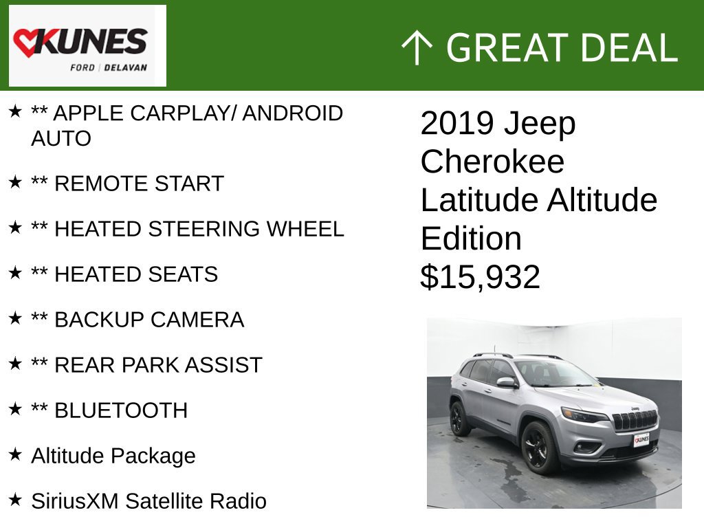 Used 2019 Jeep Cherokee Latitude Plus FWD image 2