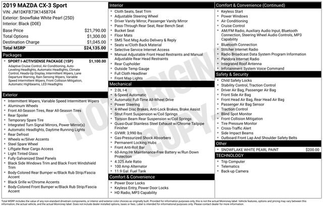 Used 2019 MAZDA CX-3 Sport w/ Sport I-ACTIVSENSE Package image 6