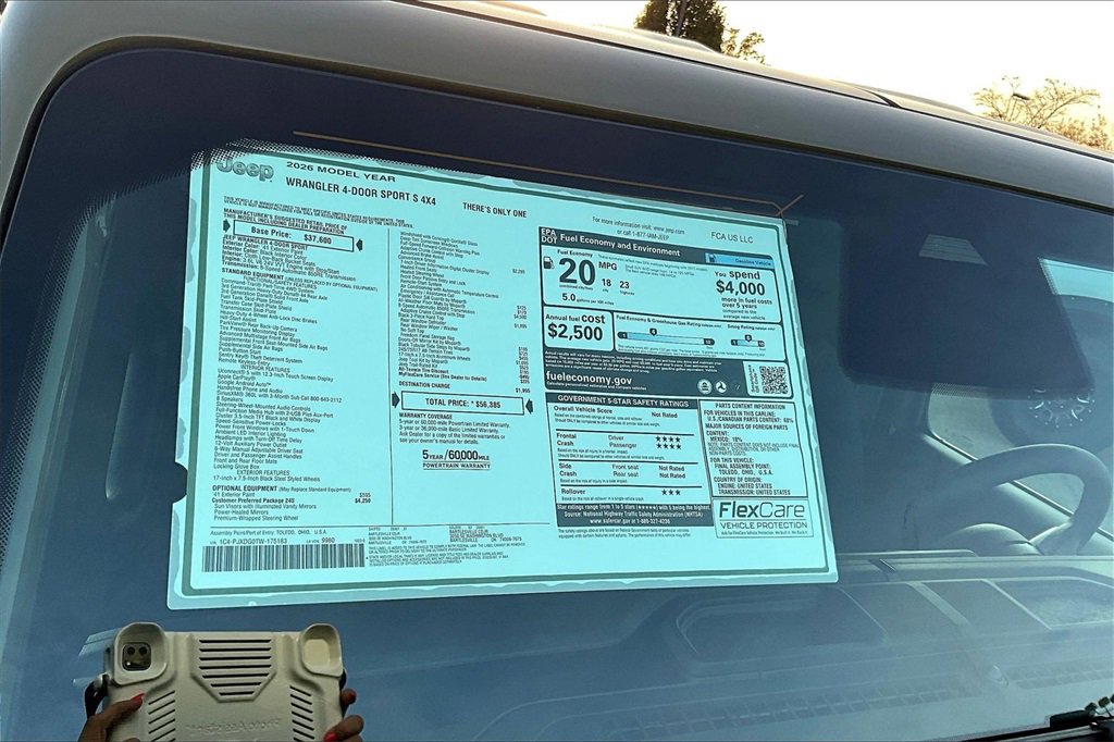 New 2026 Jeep Wrangler Sport S image 14