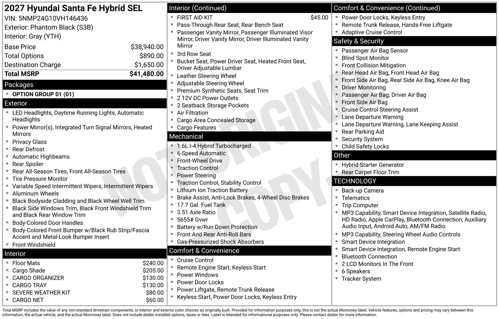 New 2027 Hyundai Santa Fe SEL FWD image 4