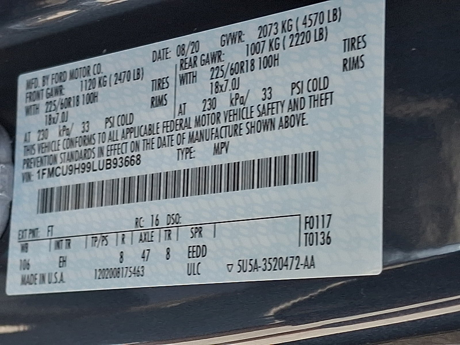 Used 2020 Ford Escape SEL AWD/4WD image 26