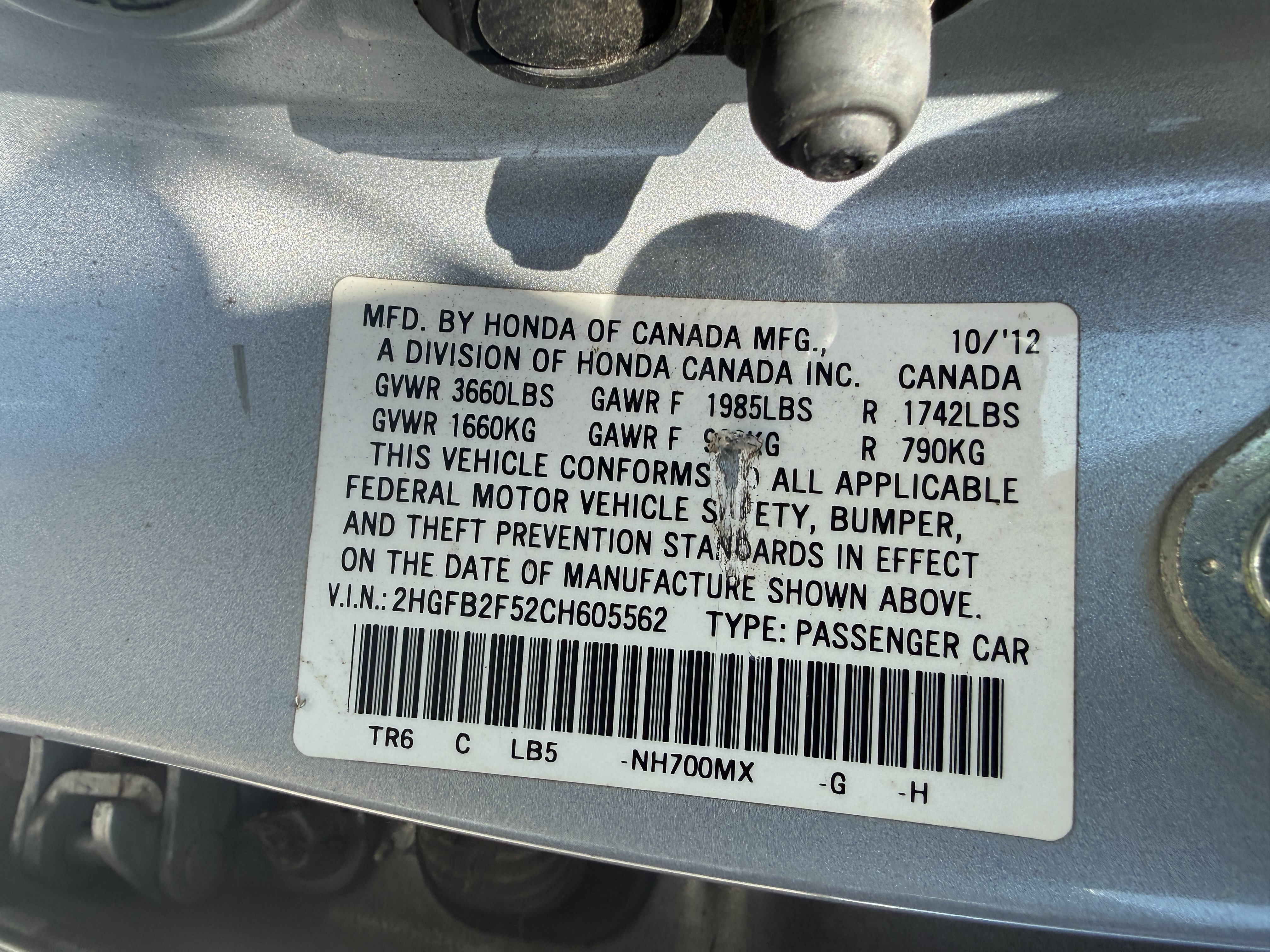 Used 2012 Honda Civic LX image 5