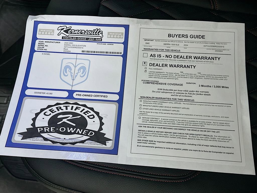 Used 2024 GMC Sierra 1500 Elevation w/ LPO, Elevation Black Package image 38