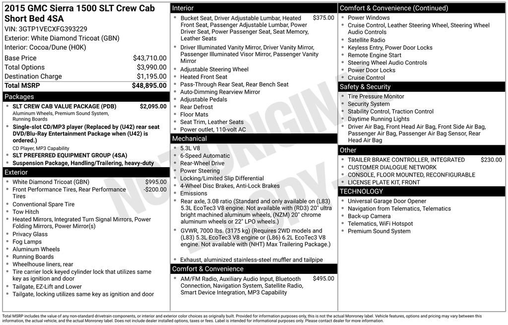 Used 2015 GMC Sierra 1500 SLT w/ SLT Crew Cab Value Package image 10