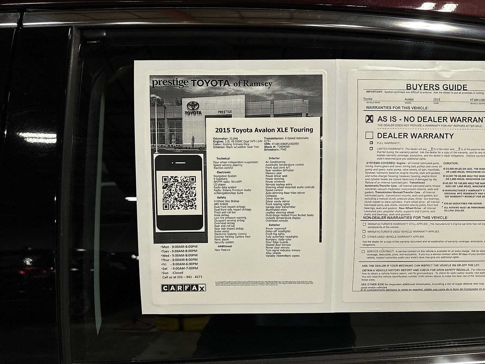 Used 2015 Toyota Avalon XLE Touring FWD image 12
