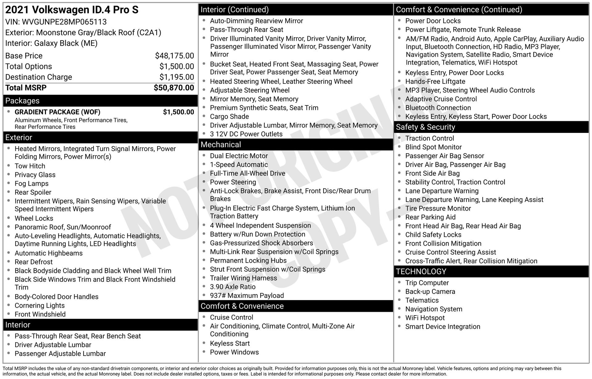 Used 2021 Volkswagen ID.4 Pro S w/ Gradient Package image 3