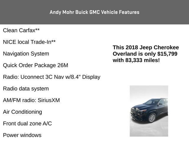 Used 2018 Jeep Cherokee Overland AWD/4WD image 4
