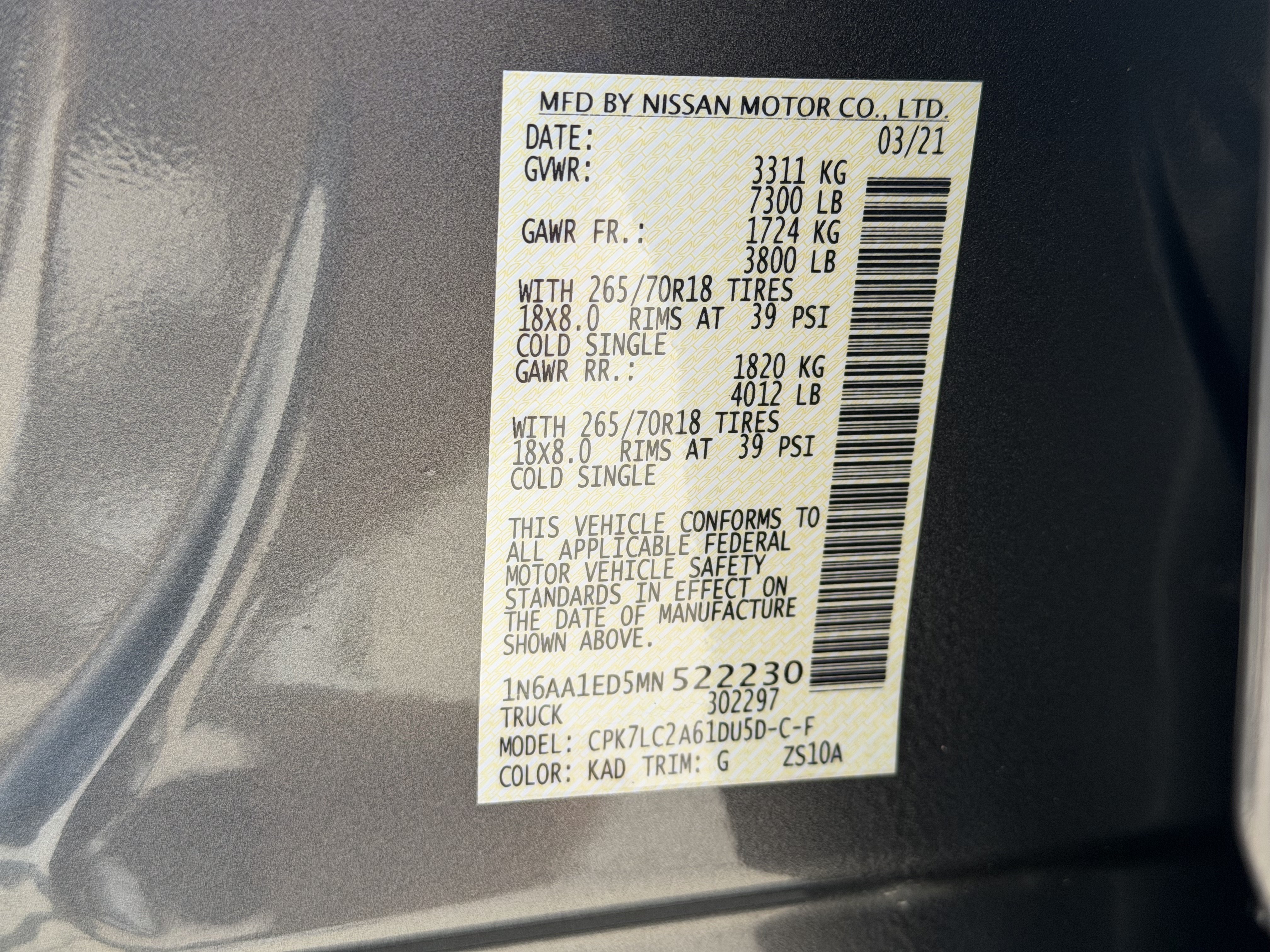 Used 2021 Nissan Titan SV w/ SV Convenience Package AWD/4WD image 33
