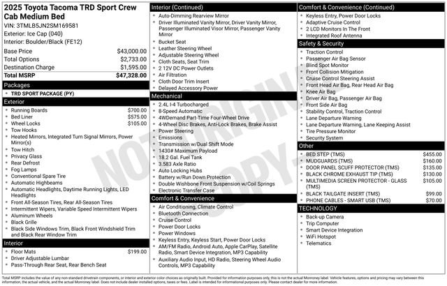 New 2025 Toyota Tacoma TRD Sport image 7