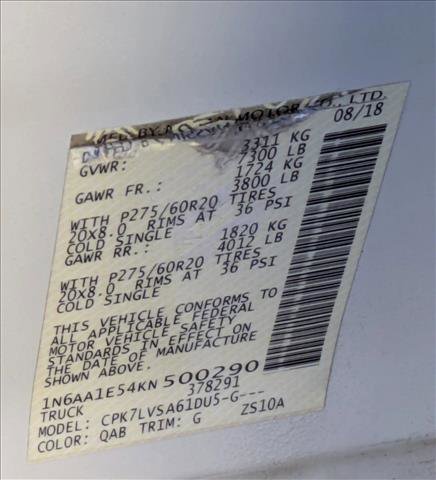 Used 2019 Nissan Titan SL w/ Midnight Edition image 15