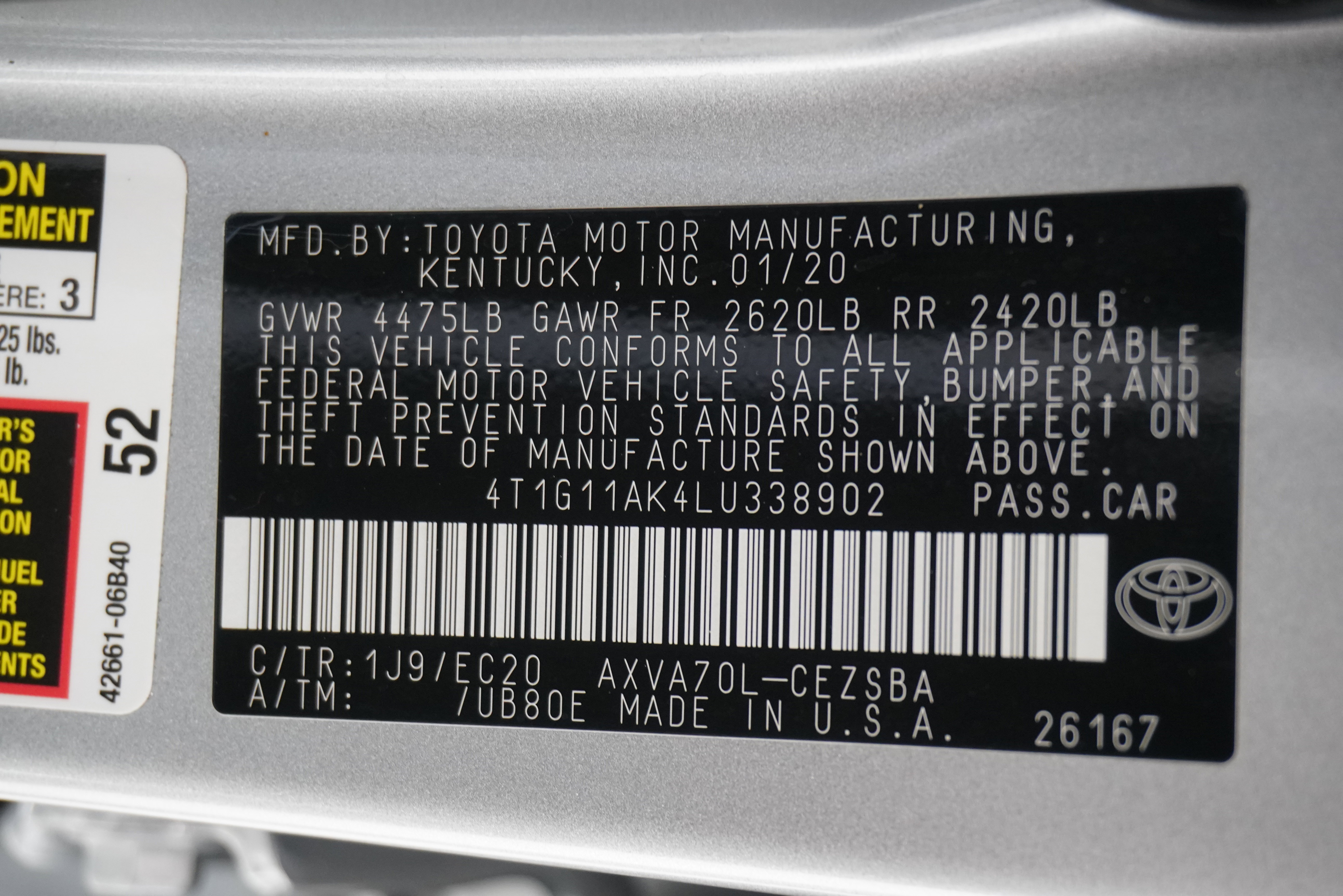 Used 2020 Toyota Camry SE FWD image 27