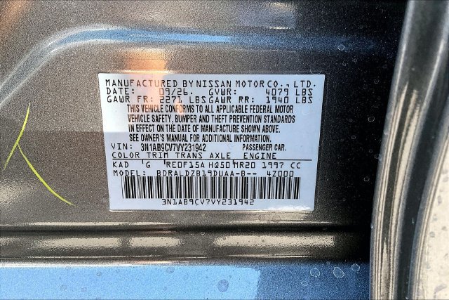 New 2027 Nissan Sentra SV w/ Floor Mat Package FWD image 13