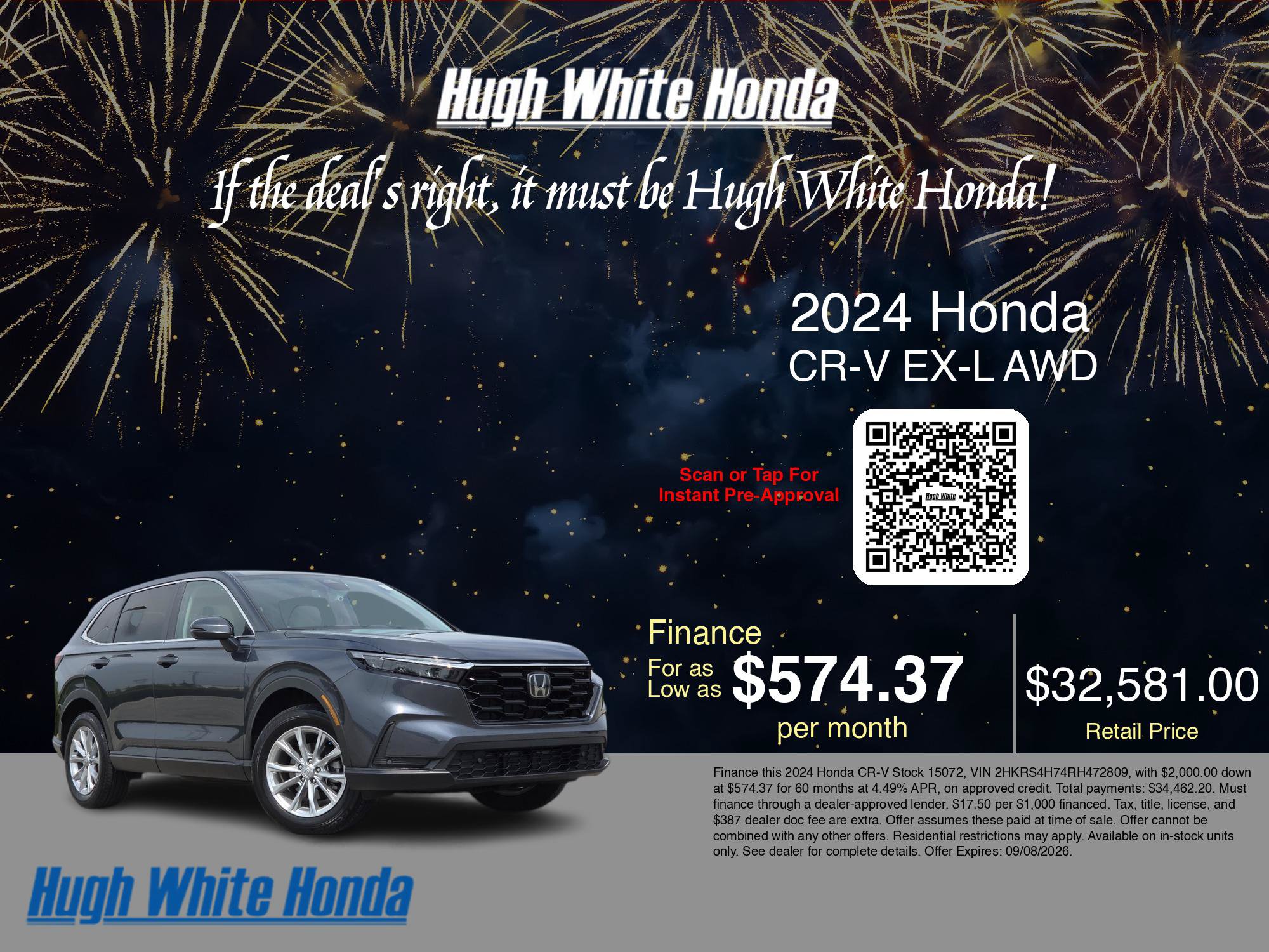 Used 2024 Honda CR-V EX-L image 3