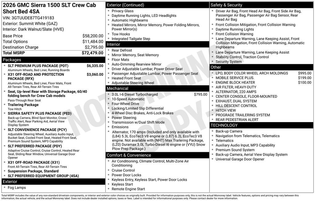 New 2026 GMC Sierra 1500 SLT w/ SLT Premium Plus Package AWD/4WD image 24