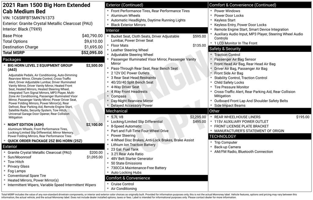 Used 2021 RAM 1500 Big Horn image 14