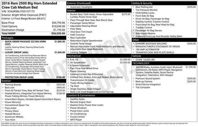 Used 2016 RAM 2500 Big Horn image 19