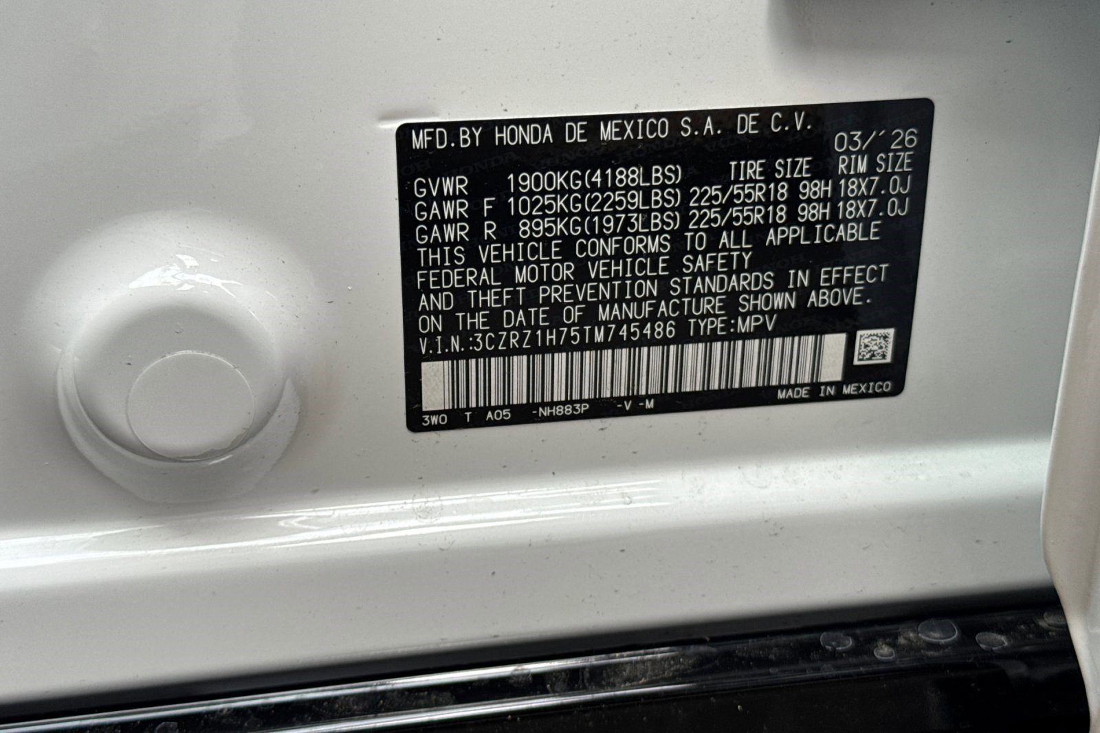New 2026 Honda HR-V EX-L image 20