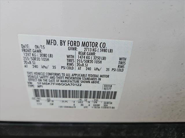 Used 2016 Ford Explorer Limited w/ Equipment Group 301A FWD image 21