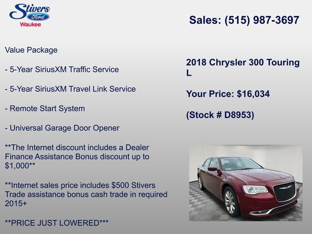 Used 2018 Chrysler 300 Touring L AWD/4WD image 11