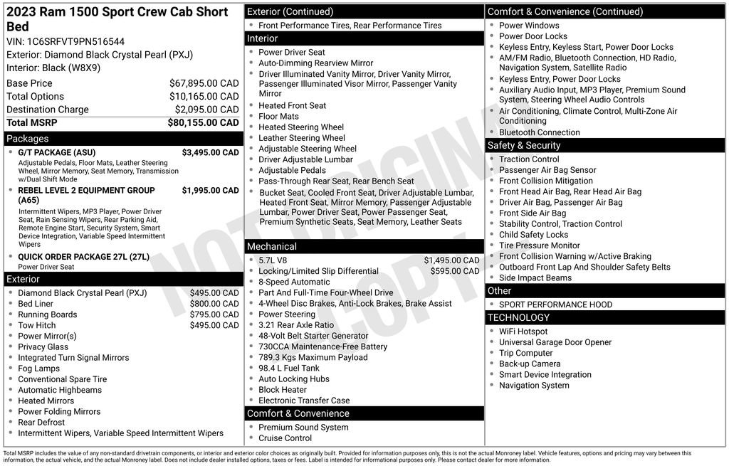 Used 2023 RAM 1500 Sport w/ G/T Package image 6