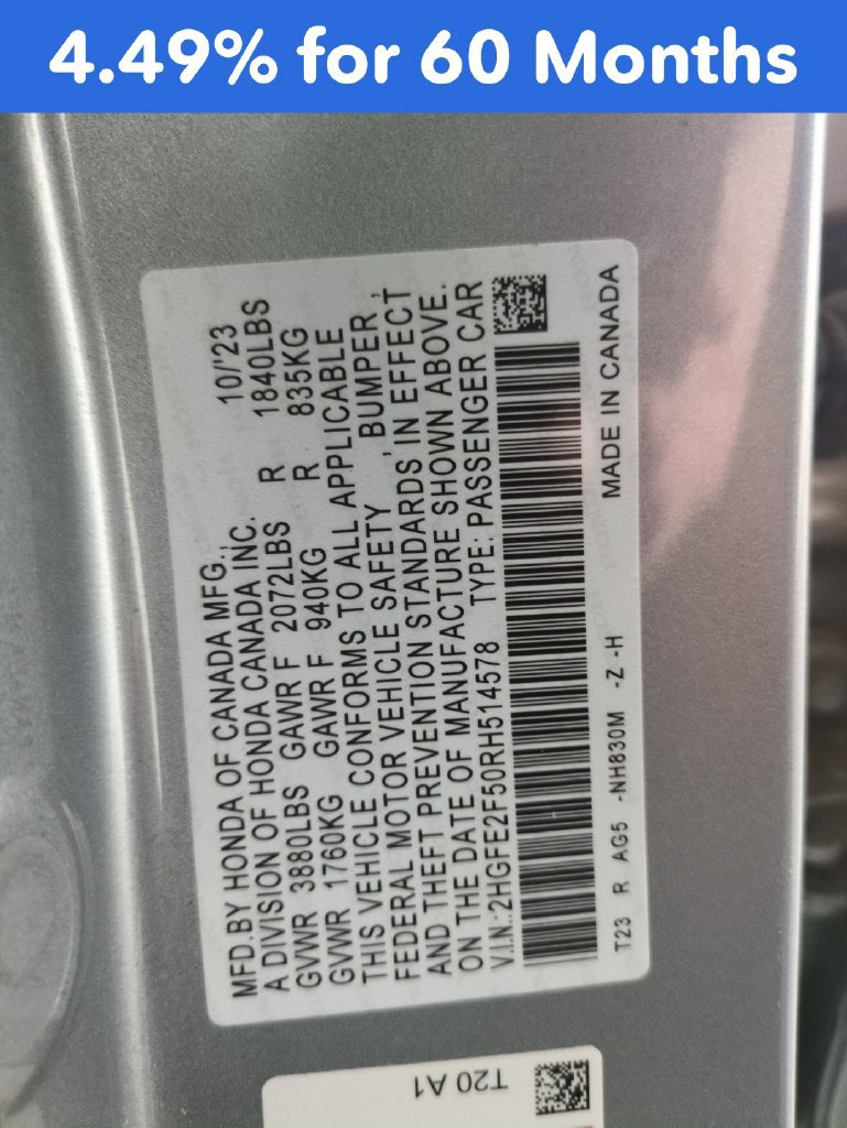 Certified 2024 Honda Civic Sport image 34