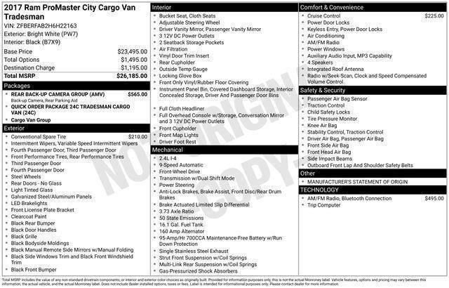 Used 2017 RAM ProMaster City Tradesman w/ Rear Back-up Camera Group image 28