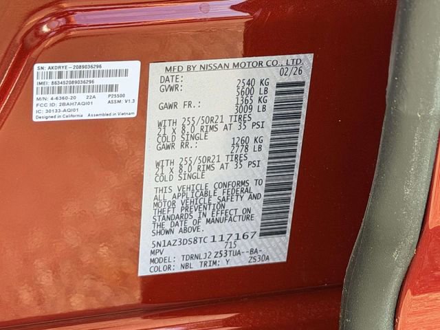 New 2026 Nissan Murano Platinum w/ Cargo Package image 24