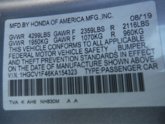 Used 2019 Honda Accord EX image 38