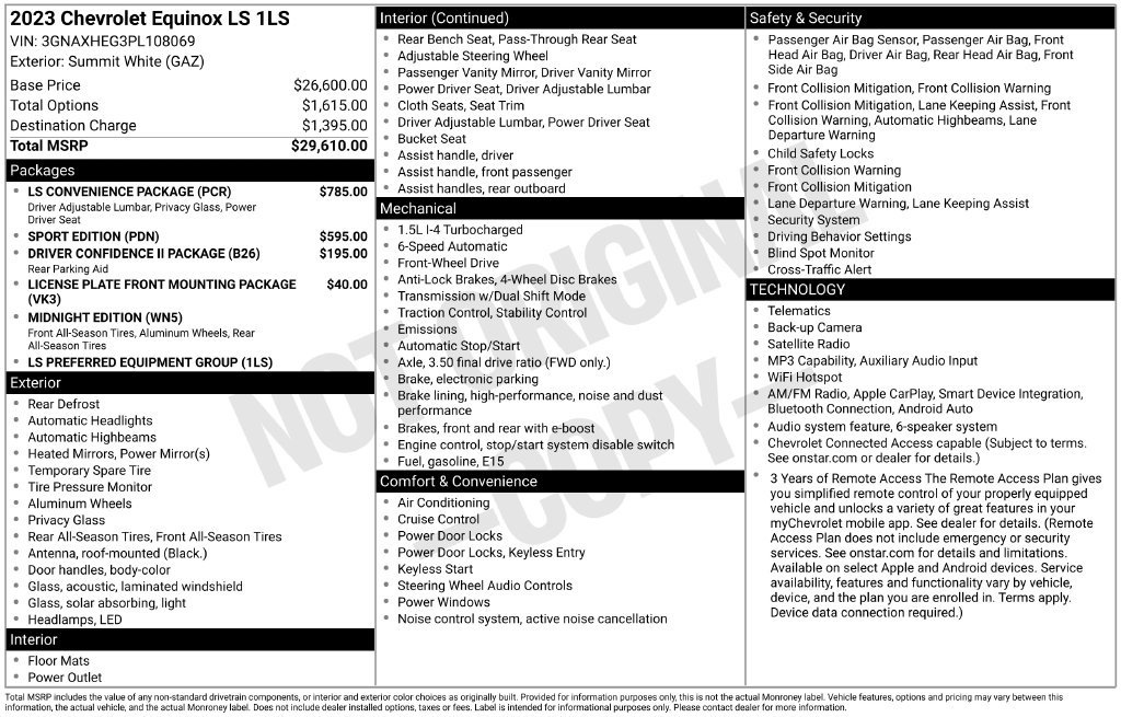 Used 2023 Chevrolet Equinox LS w/ LS Convenience Package FWD image 31