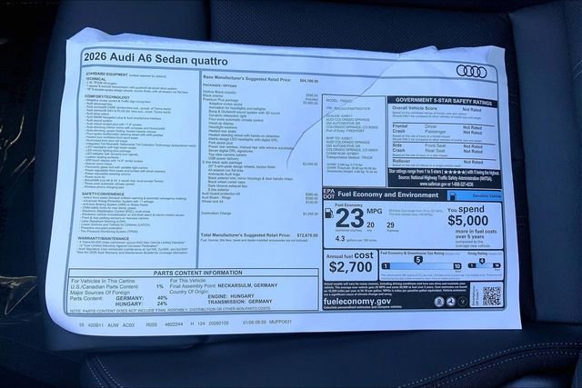 New 2026 Audi A6 Premium Plus image 13