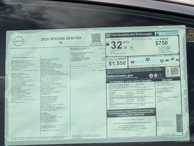New 2026 Nissan Sentra SL FWD image 17