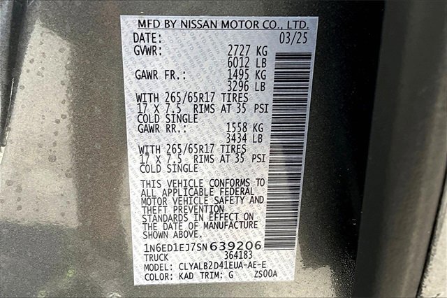 New 2025 Nissan Frontier SV image 16