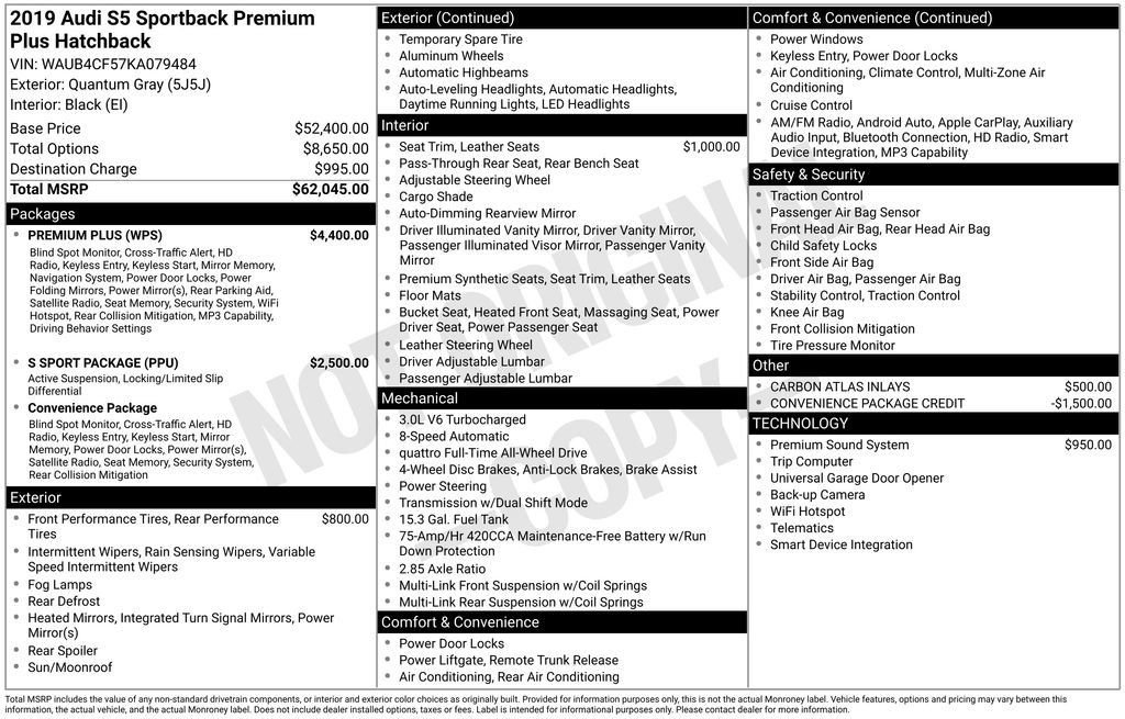 Used 2019 Audi S5 Premium Plus w/ Premium Plus image 5