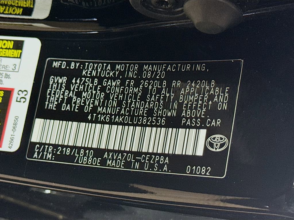 Certified 2020 Toyota Camry XSE FWD image 31