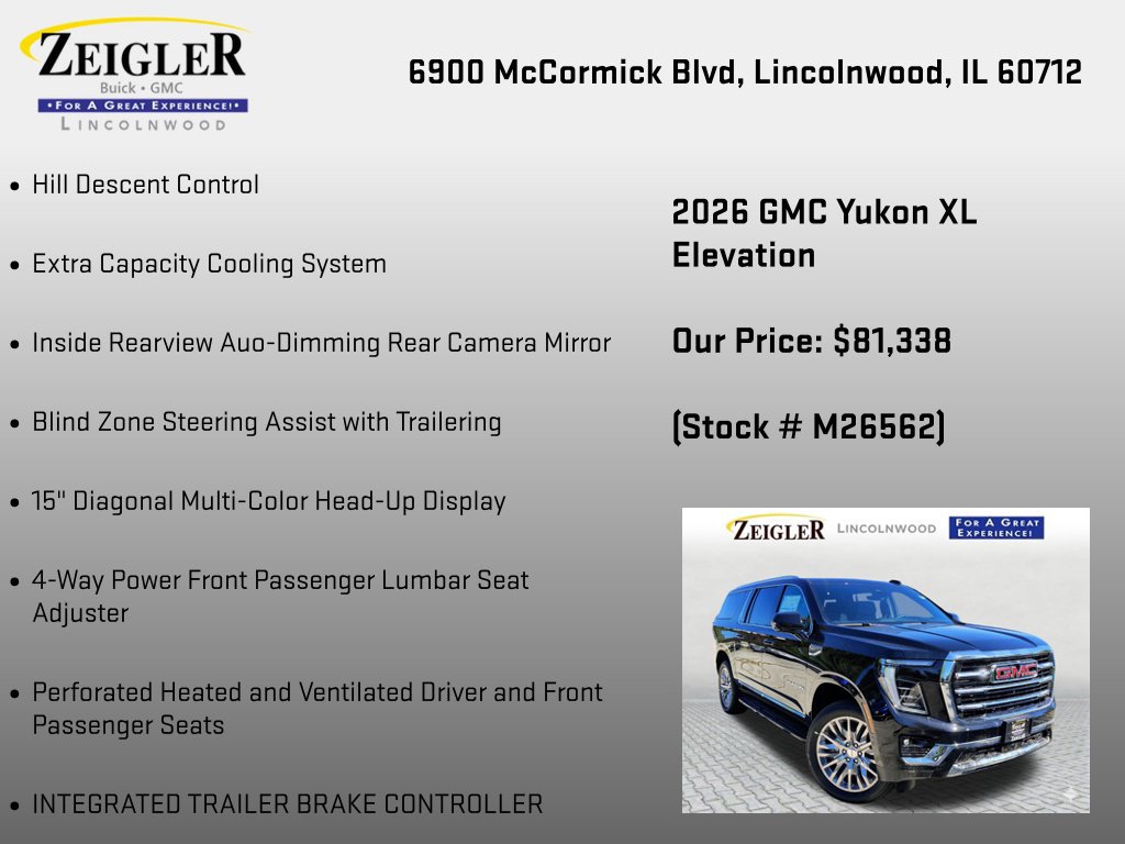 New 2026 GMC Yukon XL Elevation w/ Elevation Premium Package AWD/4WD image 30