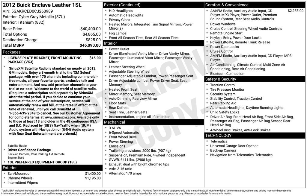 Used 2012 Buick Enclave Leather image 4