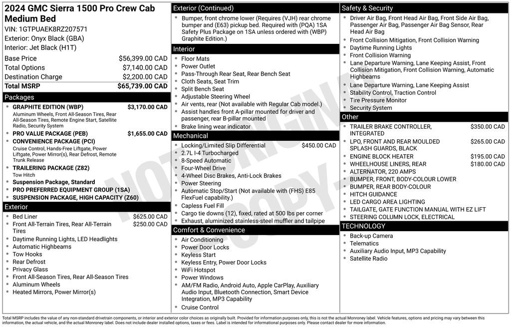 Used 2024 GMC Sierra 1500 Pro w/ Graphite Edition AWD/4WD image 22