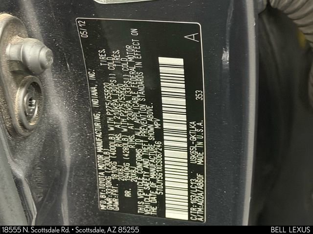 Used 2012 Toyota Sequoia Limited image 12