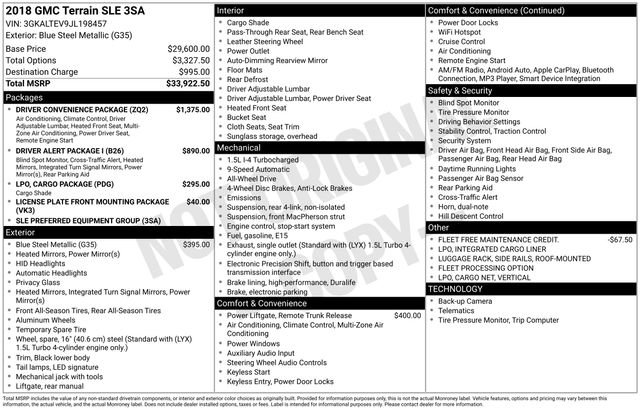 Used 2018 GMC Terrain SLE w/ Driver Convenience Package image 7