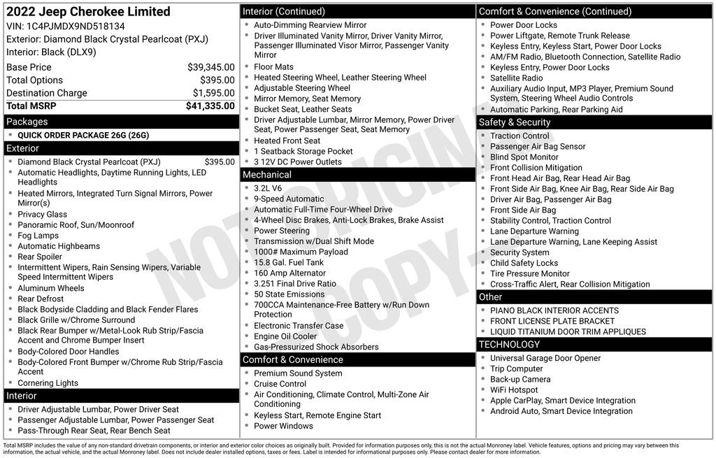 Used 2022 Jeep Cherokee Limited image 41