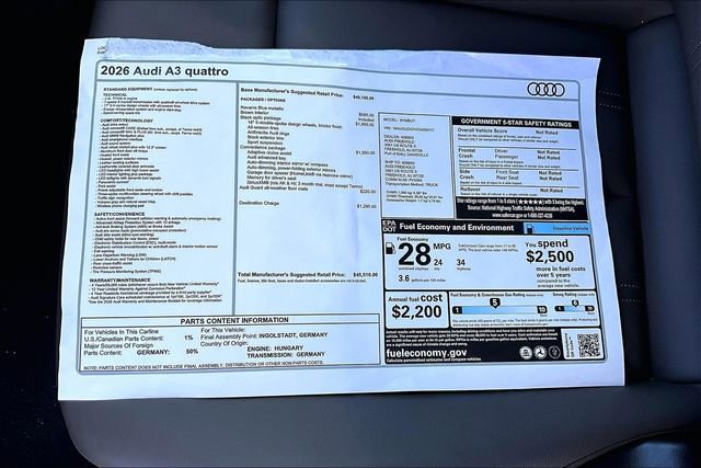 New 2026 Audi A3 2.0T Premium image 14