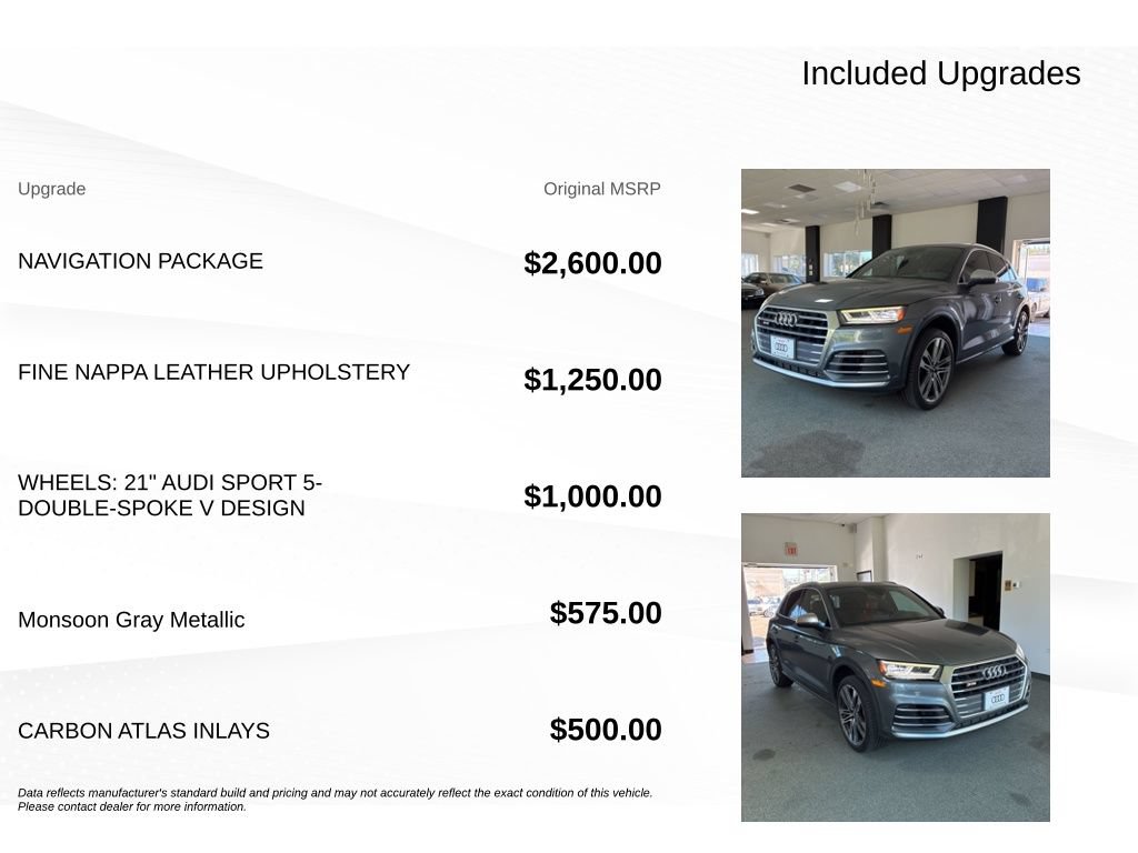 Used 2018 Audi SQ5 Premium Plus w/ Navigation Package AWD/4WD image 18