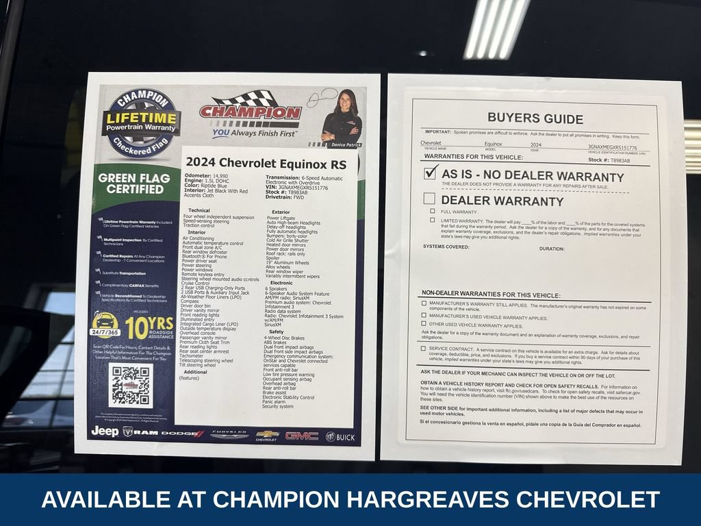 Certified 2024 Chevrolet Equinox RS w/ LPO, Floor Liner Package FWD image 43