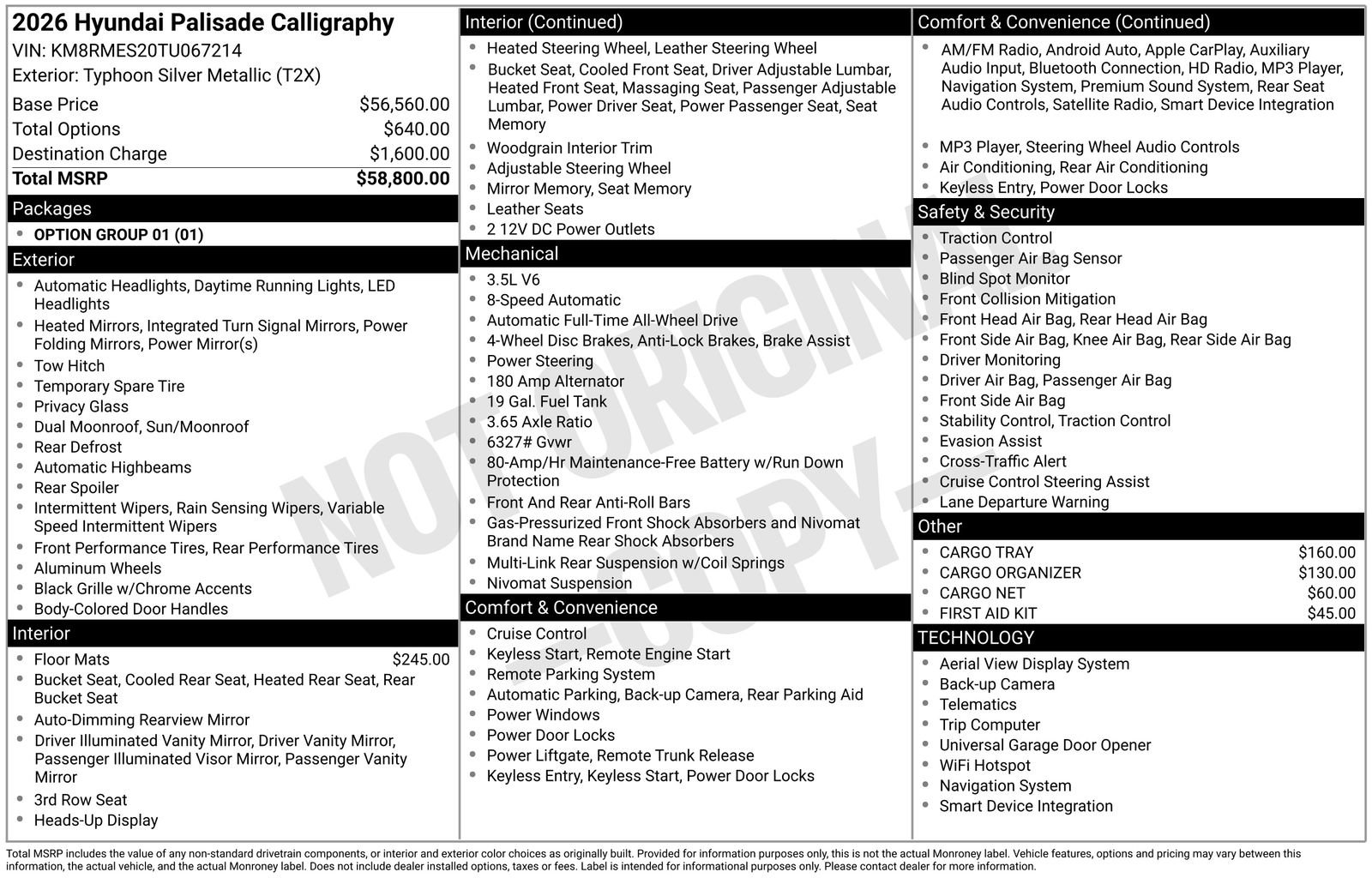 New 2026 Hyundai Palisade Calligraphy image 30