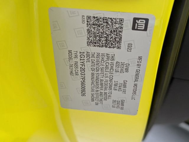 Certified 2023 Chevrolet Corvette Z06 w/ LPO, Roadside Safety Package image 16