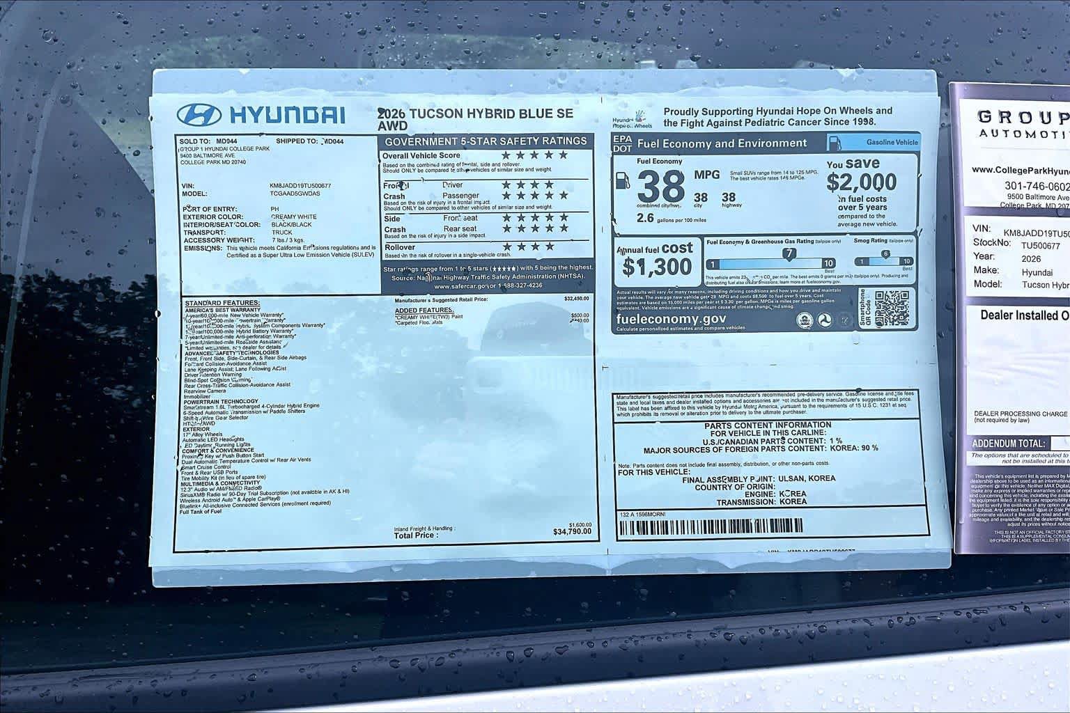 New 2026 Hyundai Tucson Blue SE AWD/4WD image 19