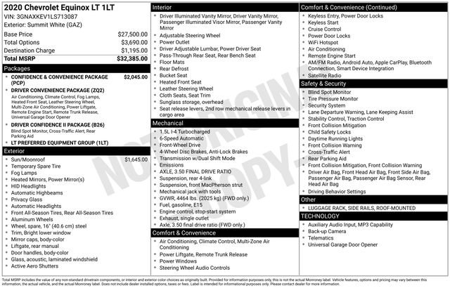 Used 2020 Chevrolet Equinox LT image 19