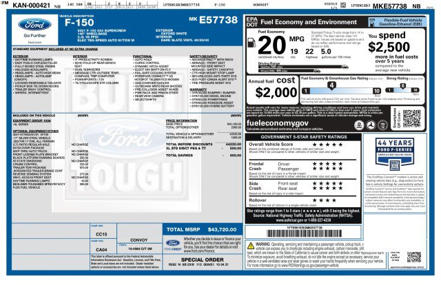 Used 2021 Ford F150 XL w/ Trailer Tow Package AWD/4WD image 3